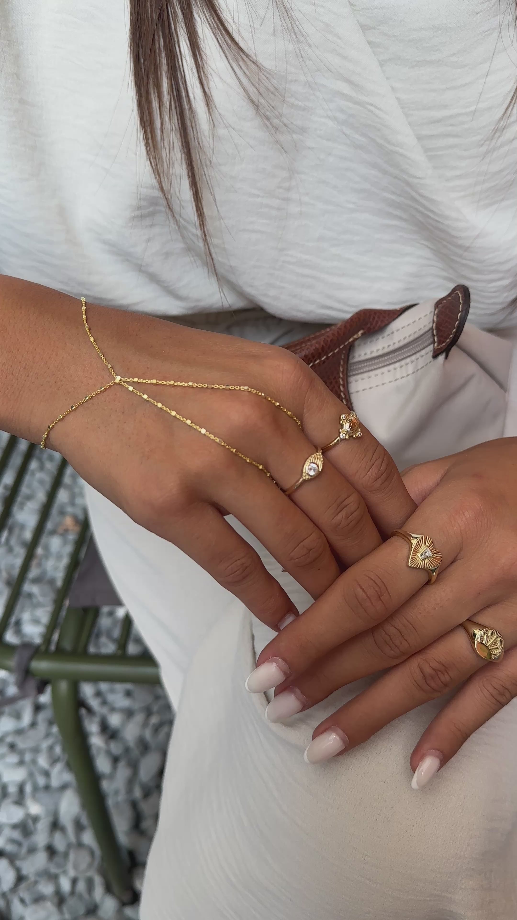 Baget Taş Detay Kalp Yüzük