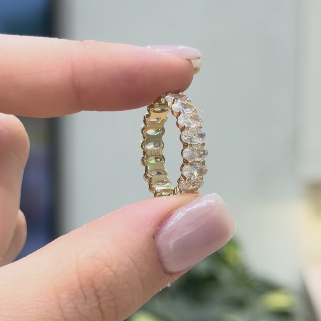 14K Oval Tamtur Yüzük