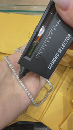 Üç mm Mozanit Suyolu Kolye