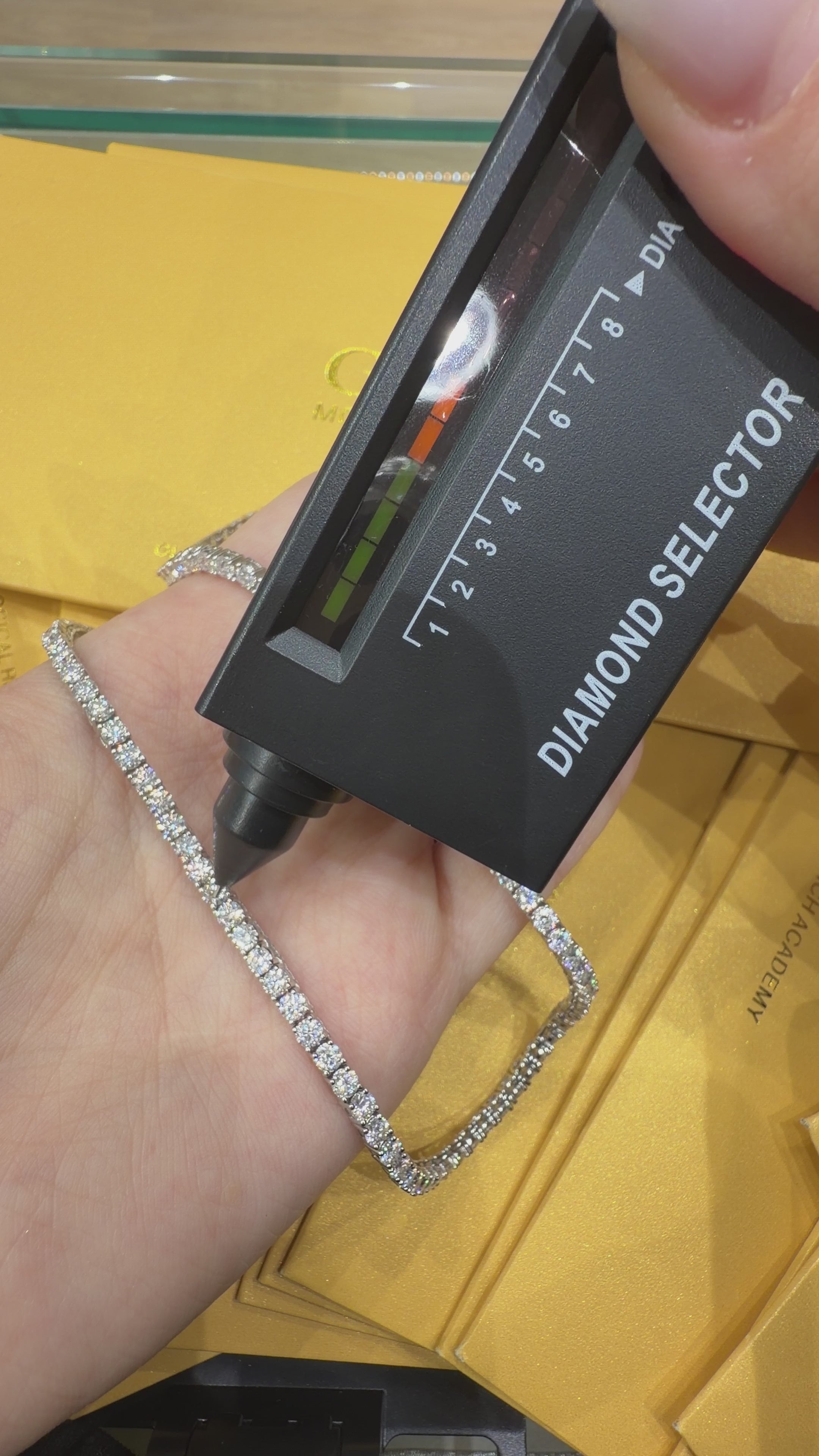 Üç mm Mozanit Suyolu Kolye