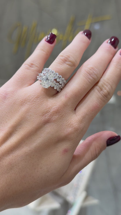 Oval Taşlı Kolu Oval G-Color Yüzük