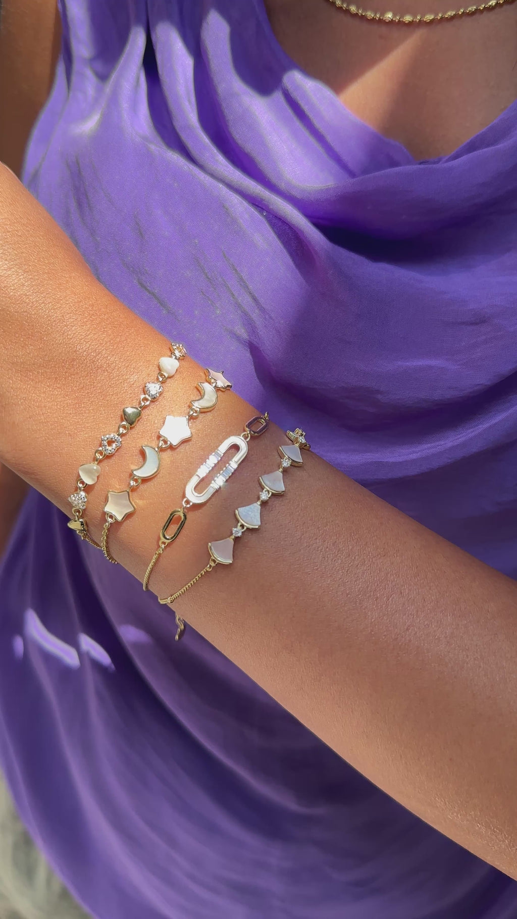 Yelpaze Model Sedefli Bileklik