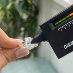 Altı Karat Taçlı Mozanit Uzun Oval Tektaş Yüzük