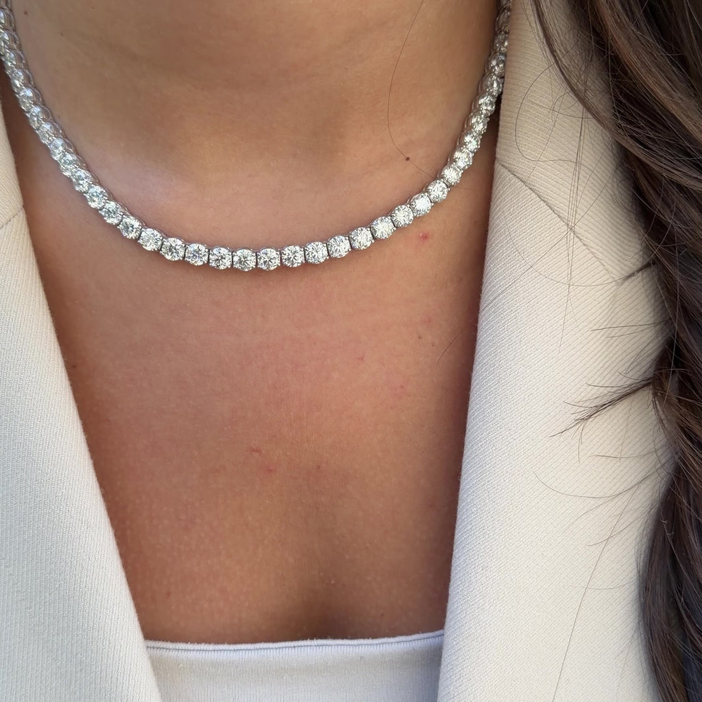 Five mm Moissanite Tennis Necklace