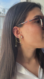 Damla Taş Chain Küpe