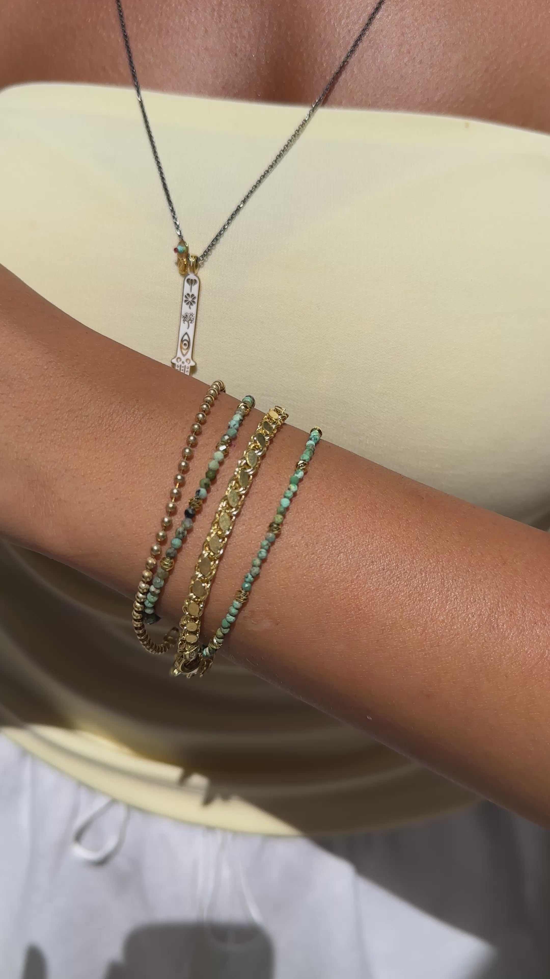 Amazonit Taşlı Doğal Taş Bileklik