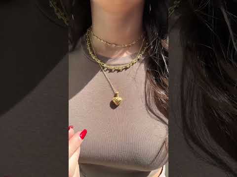 Bella Figürlü Sıralı Kalp Kolye