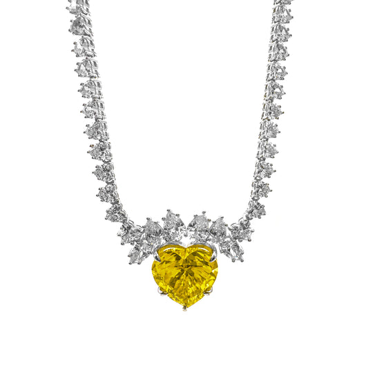 Yellow Heart Detail Necklace