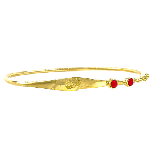 Lades Lock Red Stone Cuff