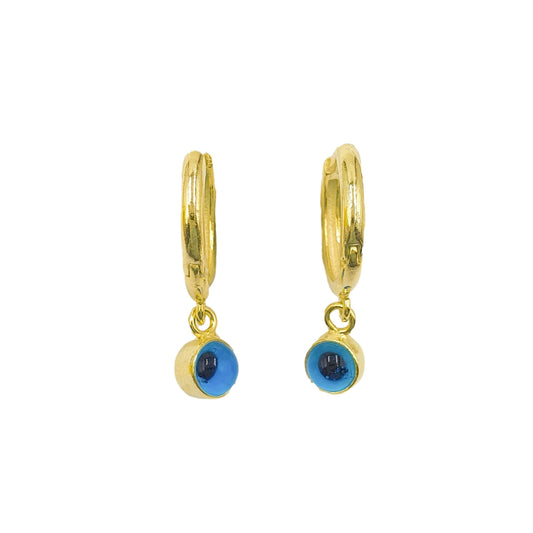 Single Evil Eye Hoop Earring