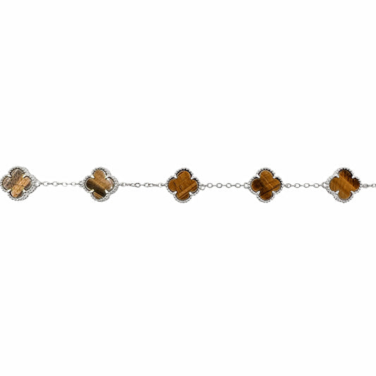 Tiger Eye Clover Bracelet