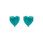 Paraiba Zümrüdü Kalp Küpe
