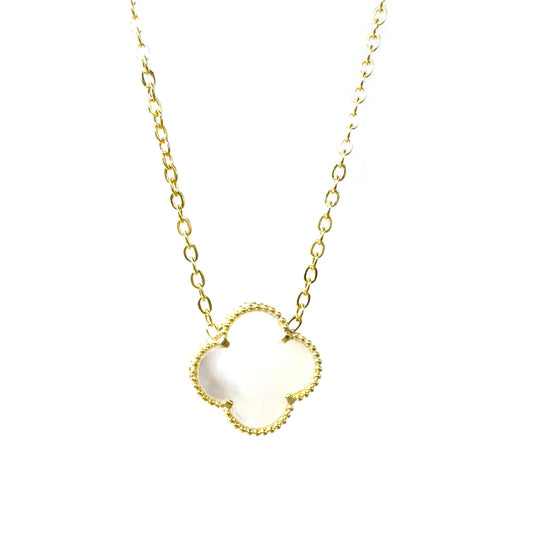 Mother of Pearl Clover Necklace