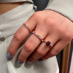 Ametist Doğal Taş Yüzük