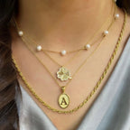 Yuvarlak Plaka Harf Kolye