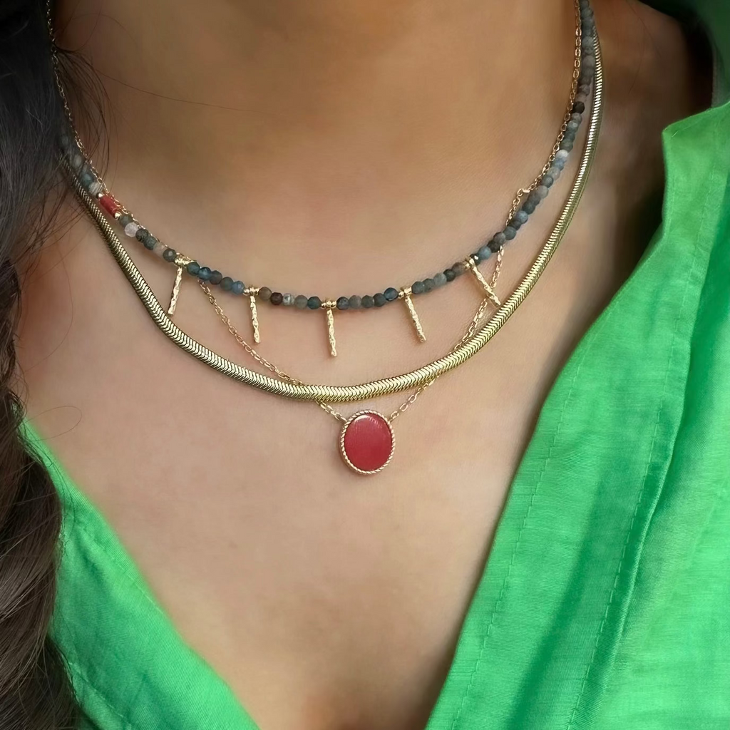 Naturstein-Halskette