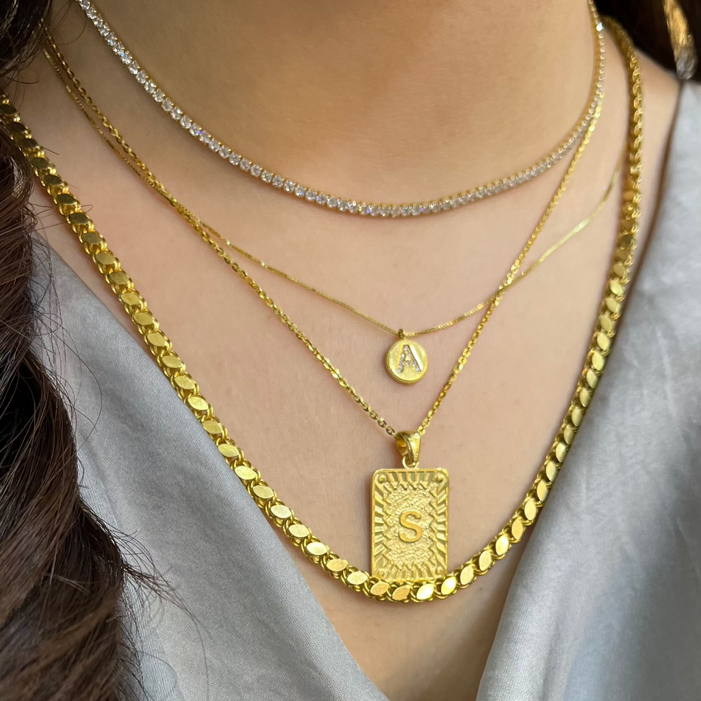 Plate Letter Necklace
