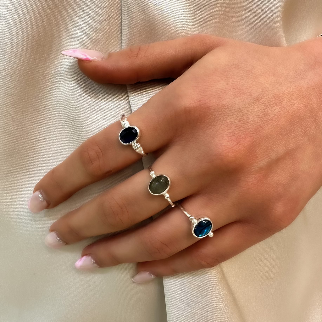 Ozean-Perlmutt-Naturstein-Ring