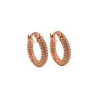 Küçük Boy Çok Sıralı Taşlı Küpe