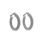 Medium Size Row Stone Earrings